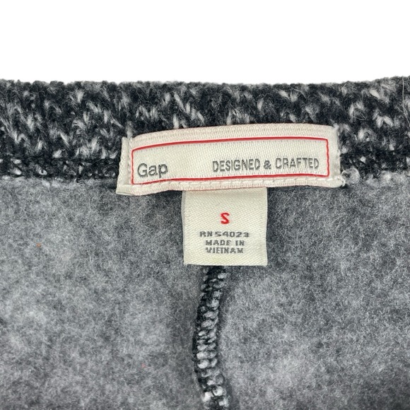 Gap Designed & Crafted Herringbone Knit Gray/Black Sweater Dress S With Pocket - Picture 4 of 9